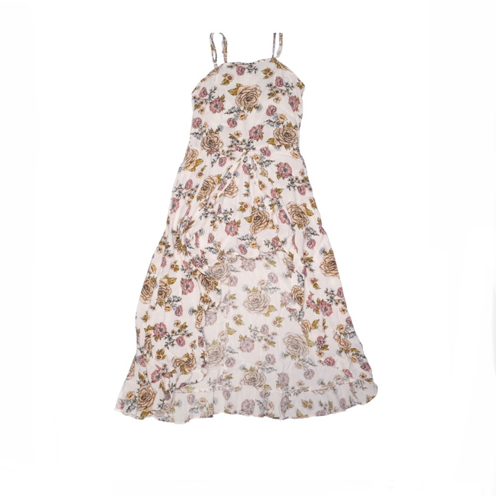 Beautiful ivory floral shorts romper dress!